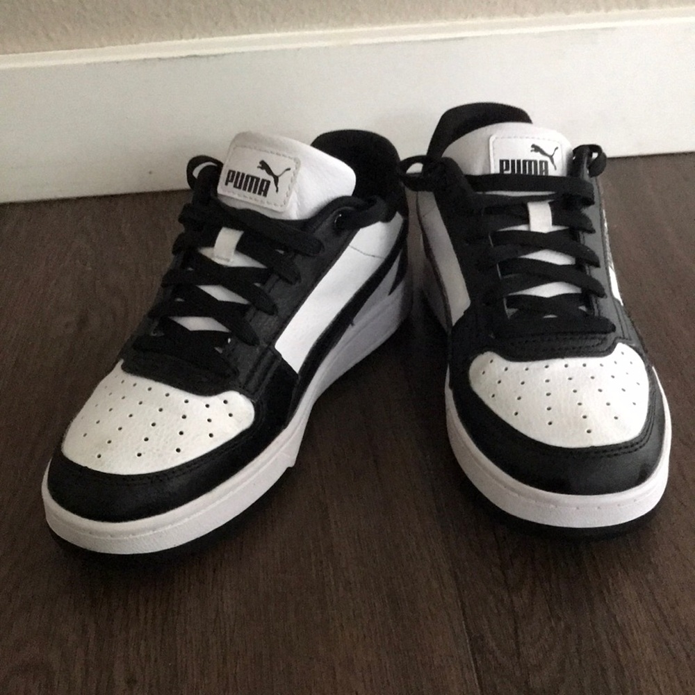 Puma Black & White Low-Top Sneakers